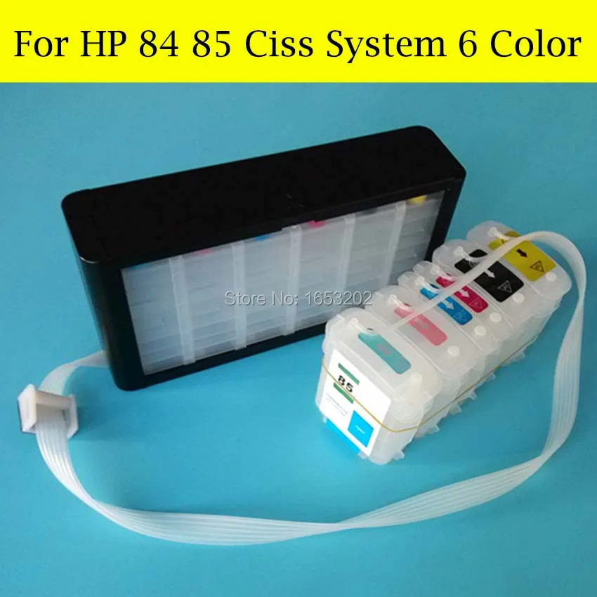 1 Set Ciss System For HP 84 85 For HP Designjet 130 90 30 C5016A C9425A C9426A C9427A Printer With Auto Reset Chip