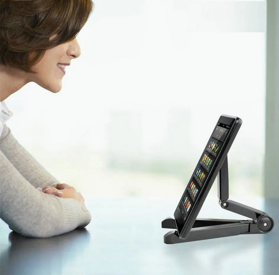 360 도 회전 접이식 범용 태블릿 PC 스탠드 홀더, 접이식 레이지 지원, 아이패드 에어 미니 1 2 3 4 삼성 지원