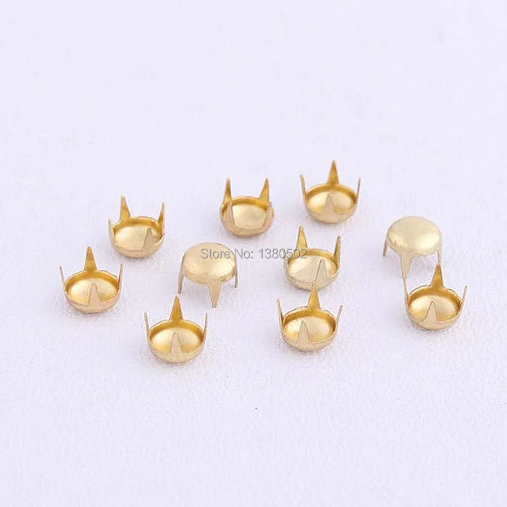 100 pcs gold color small Claw nail  Garment Rivets  DIY Decorative Rivet for clothes