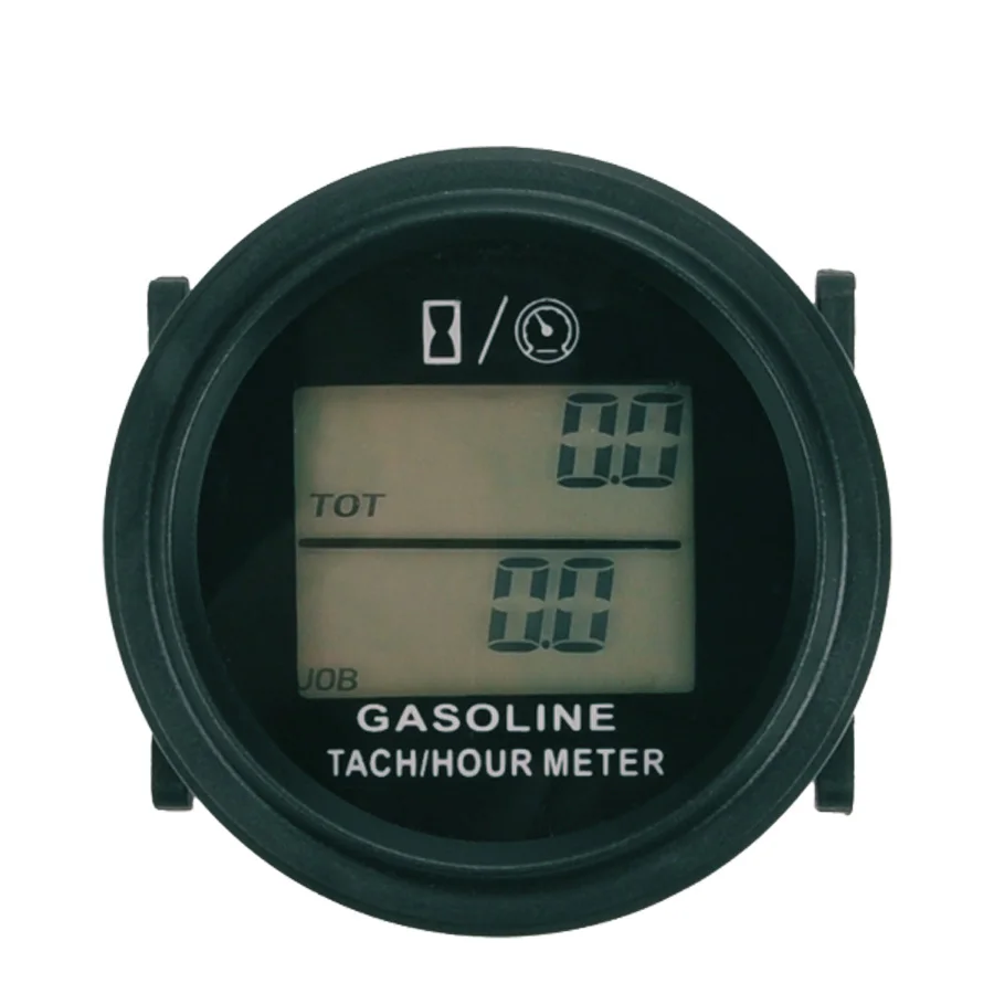 Large LCD Backlight Hour Meter Tachometer For Gas Engine 2/4 Stroke Engine Digital Spark Plugs Motorcycle HM005L