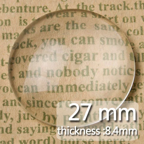 

27MM Round Flat Back clear Crystal glass Cabochon,Top quality,Thick is about 8.5mm,Sold 50pcs/lot-C2842