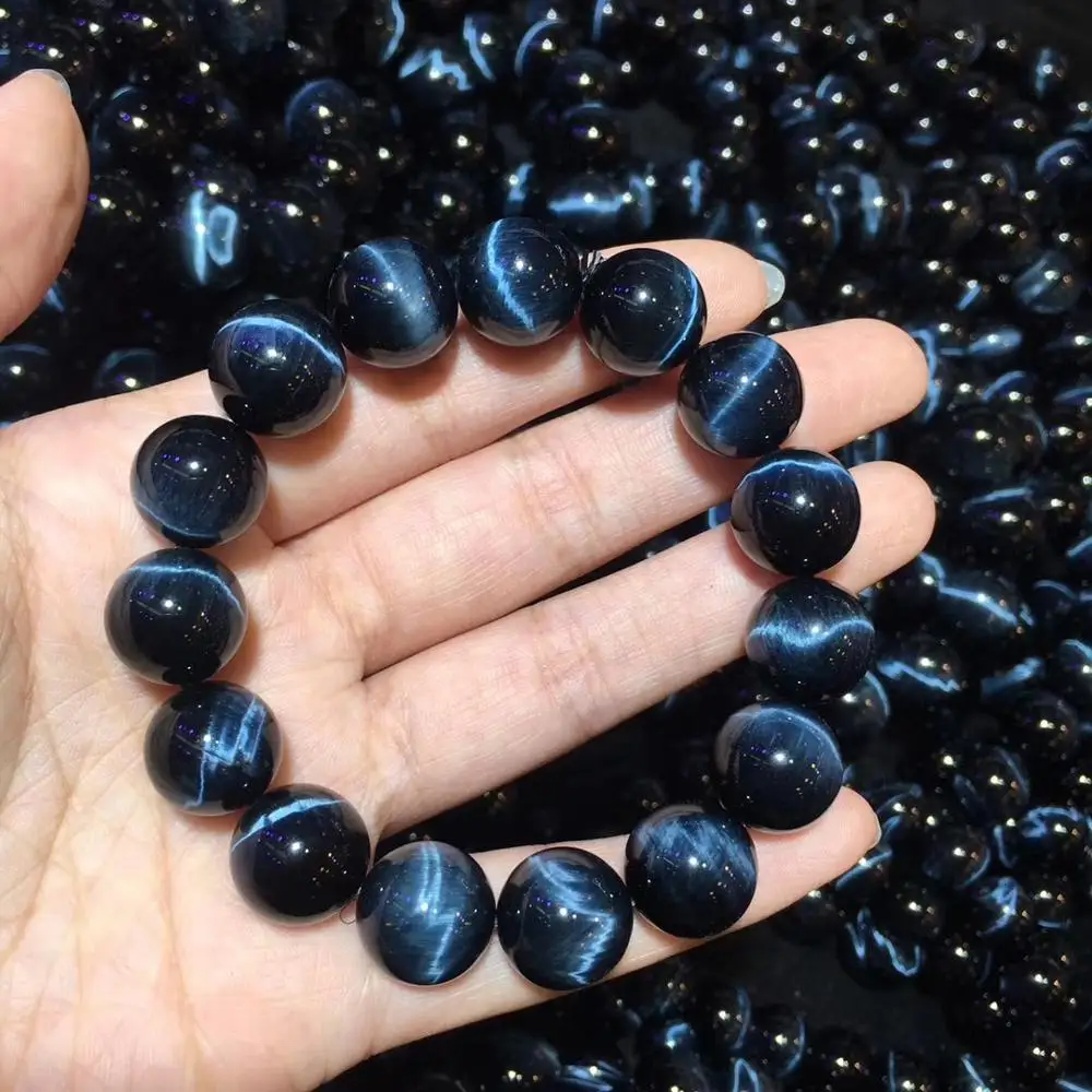 AAA Grade Blue Tiger Eye Beads Bracelet Natural Gemstone Jewelry Bracelet For Men For Gift Wholesale !