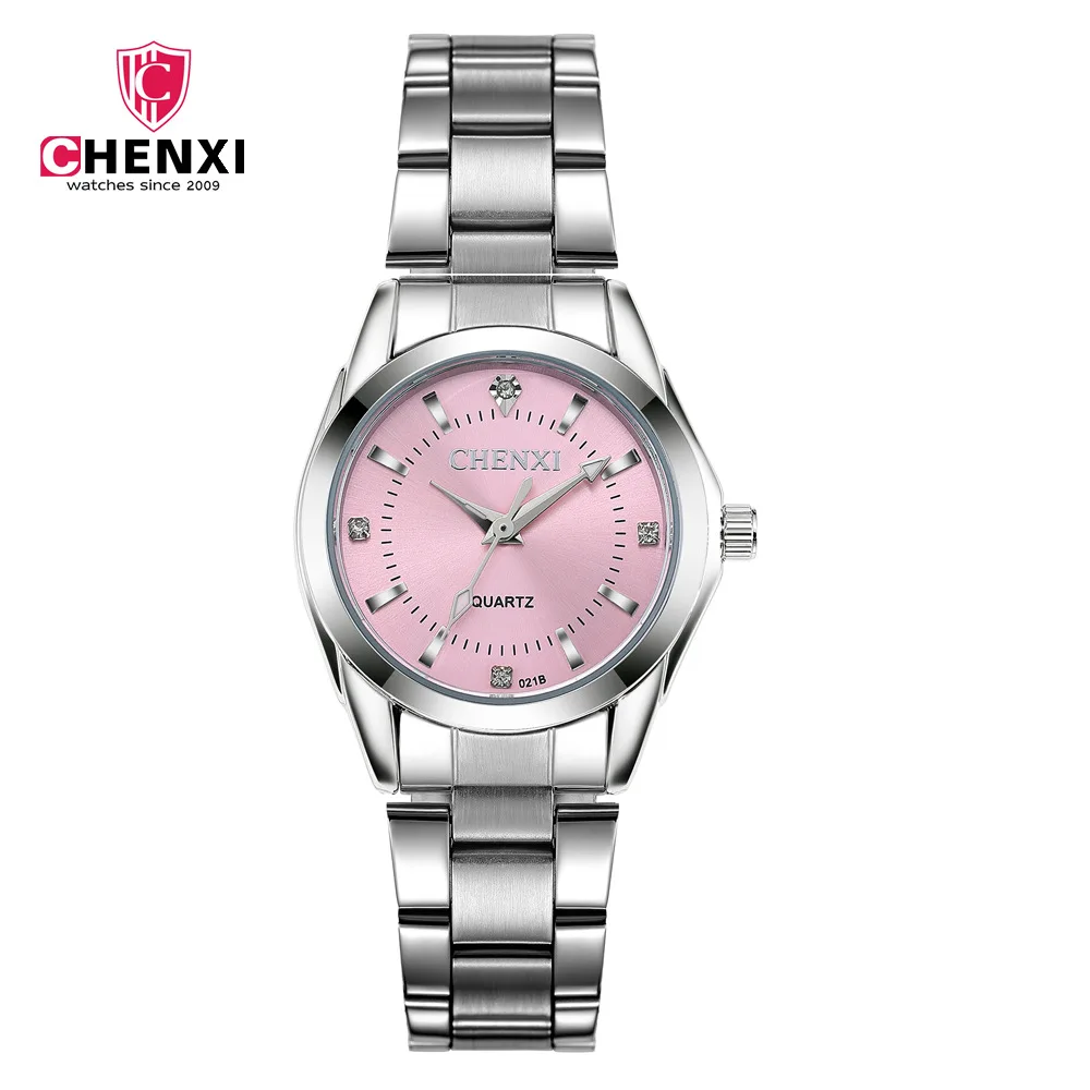 021B New Fashion CHENXI CX021B Brand relogio Luxury Women\'s Casual watches waterproof watch women Clocks Dress Gift Rhinestone