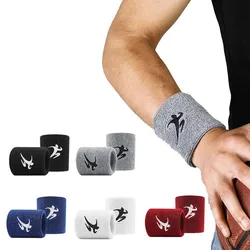 Braccialetti elastici in cotone palestra attrezzi per il Fitness supporto potenza sollevamento pesi impacchi da polso per pallacanestro Tennis Badminton Brace