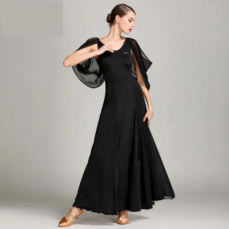 New style red Fashion lady ballroom Dance Dress black Performance Competition Dresses Woman Waltz Tango Dance Skirt