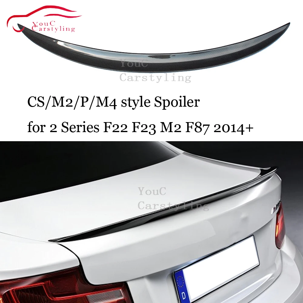 

CS M2 P M4 PSM EXOT Style Carbon Fiber Rear Spoiler for BMW 2 series F22 F23 M2 F87 Trunk Lip 220i 228i M235i M234i 2014-2020