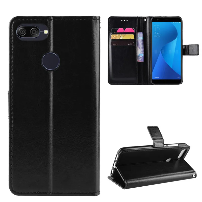 For Asus ZenFone Max Plus M1 ZB570TL Case Luxury Flip Wallet Phone Case For Asus ZB570TL X018D Case Stand Function Card Holder