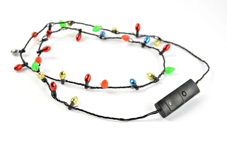 100pcs Led Necklace Flashing Beaded Light Glowing Pendant Necklaces Toys Christmas Gift Party Favor Gifts Free Shipping wen4629