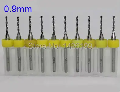 Free shipping 10pcs 0.9mm PCB mini drill Bit tungsten steel carbide for print circuit board cnc drill Bits Machine