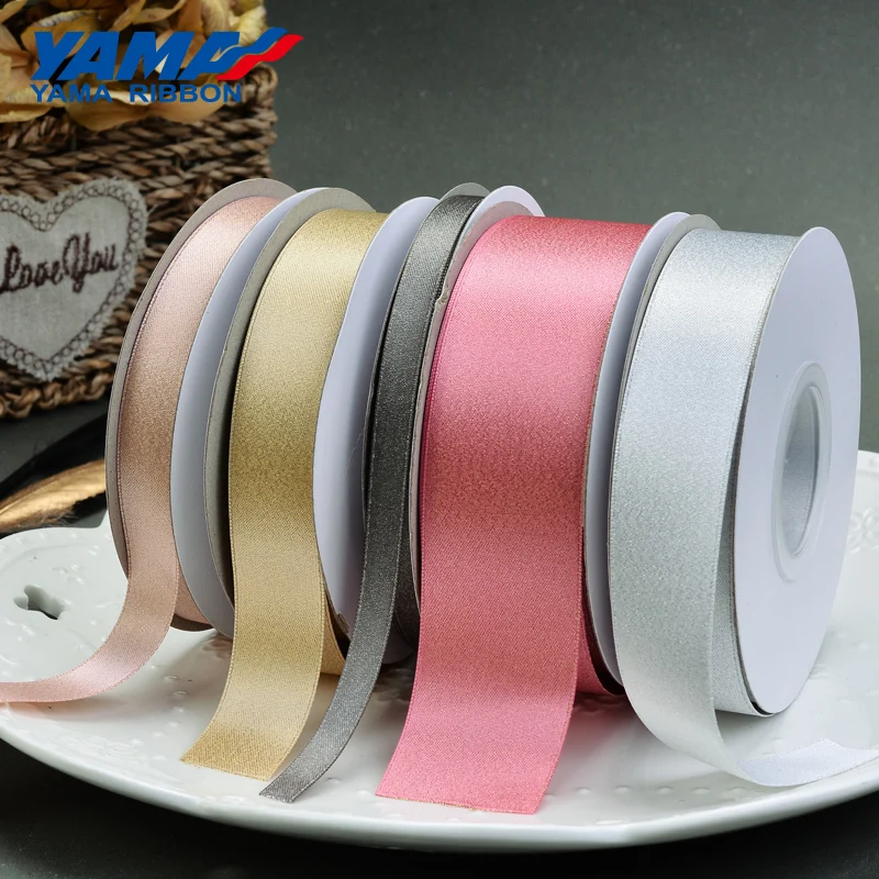 YAMA-Satin Ribbon for Party and Wedding, Rose Flowers Crafts Gifts, Gold Satin Ribbon, 19mm, 22mm, 25mm, 38mm, 3 \