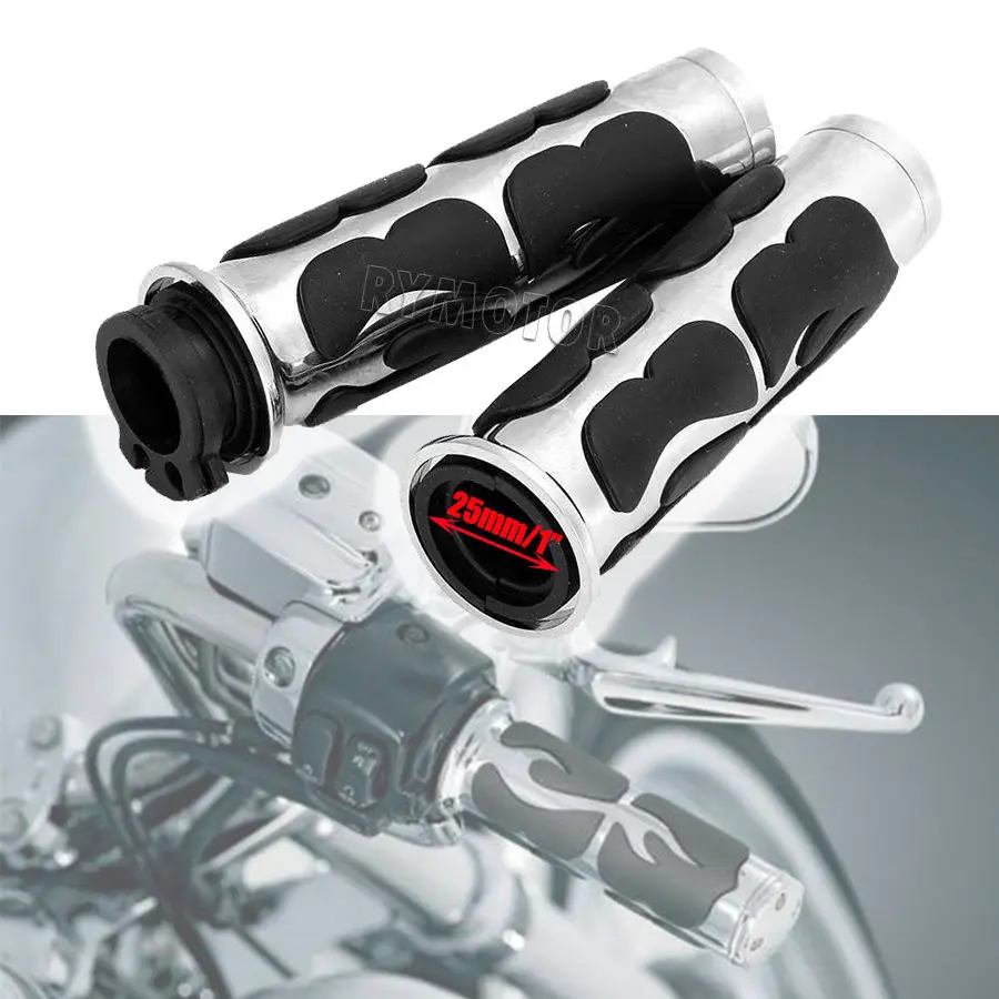 Wow 1inch Motorcycle Aluminum Handlebar Hand Grips For Honda Kawasaki Harley Davidson Yamaha Suzuki Cruiser Touring