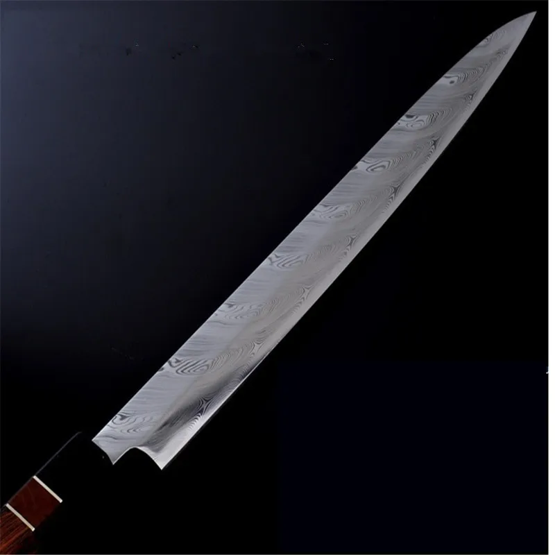 12inch Sweden Powder Steel Damascus  Japanese Top End Sakai Yanagiba Sashimi Knife  With Handmade Handcraft HRC63