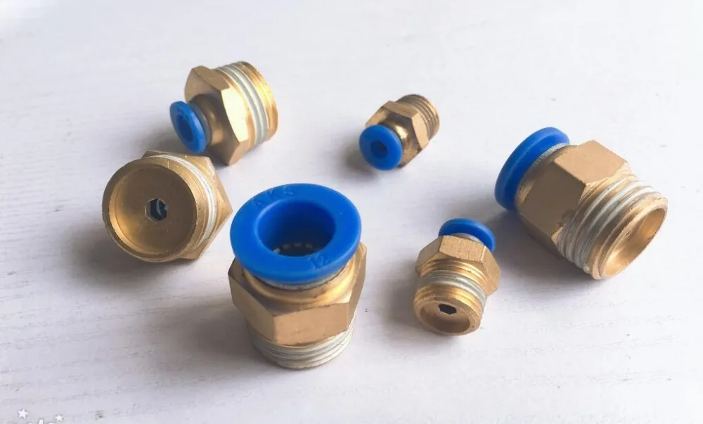 

10pcs Pneumatic Fittings Connectors PC8-01 PC8-02 PC8-03 PC8-04 quick joint pipe J-head Fittings Copper Part for 8mm tube