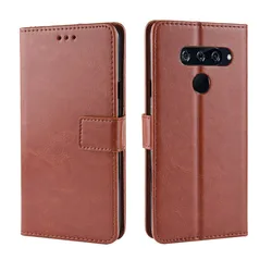 For LG V40 Case Luxury Leather Flip Wallet Phone Case For LG V40 Case Stand Function Card Holder V 40