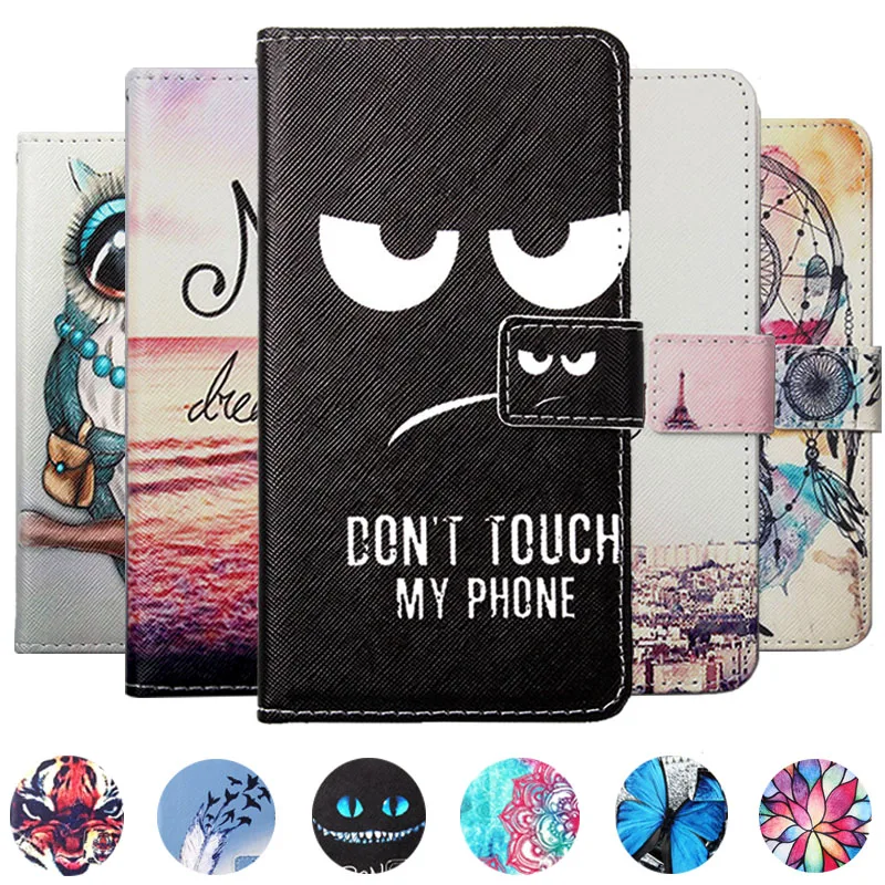 Funda billetera para Flycat Optimum 5003 5004 5001 5002 5501 funda protectora de cuero para teléfono móvil