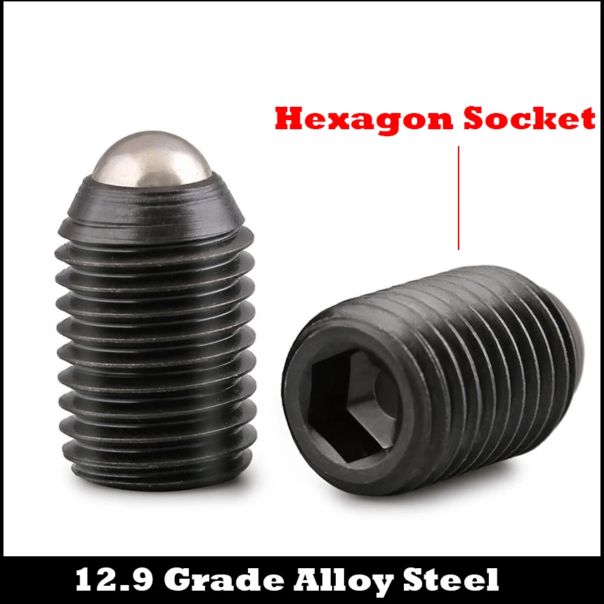 

M16 M16*24 M16x24 12.9 Grade Alloy Steel Allen Head Wave Positioning Bead Hexagon Socket Spring Ball Plunger Tight Set Screw