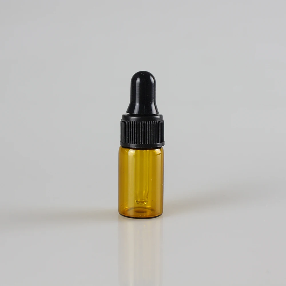 

Glass Vial 5 ml Essential Oil Dropper Bottle,Amber Oval Packaging