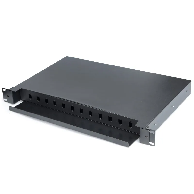 

Drawer type Fiber optic terminal box 12 core Desktop SC FC LC without adapter pigtail 12 Ports Fiber optical Patch Panel