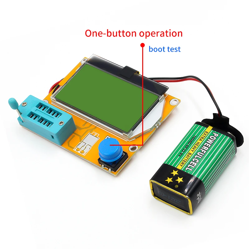 Imagem -03 - Digital Transistor Tester Diode Triode Capacitância Medidor Esr Mos Pnp Npn Lcr 12864 Tela Lcd Esr-t4