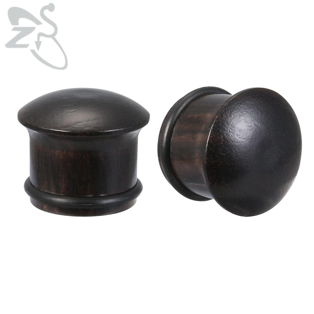 ZS 1 Pair Wood Ear Tunnel And Plug Men Women Ear Expander Flesh Stretche 6-14mm Single Flared Large Gauges Body Piercing Jewelry