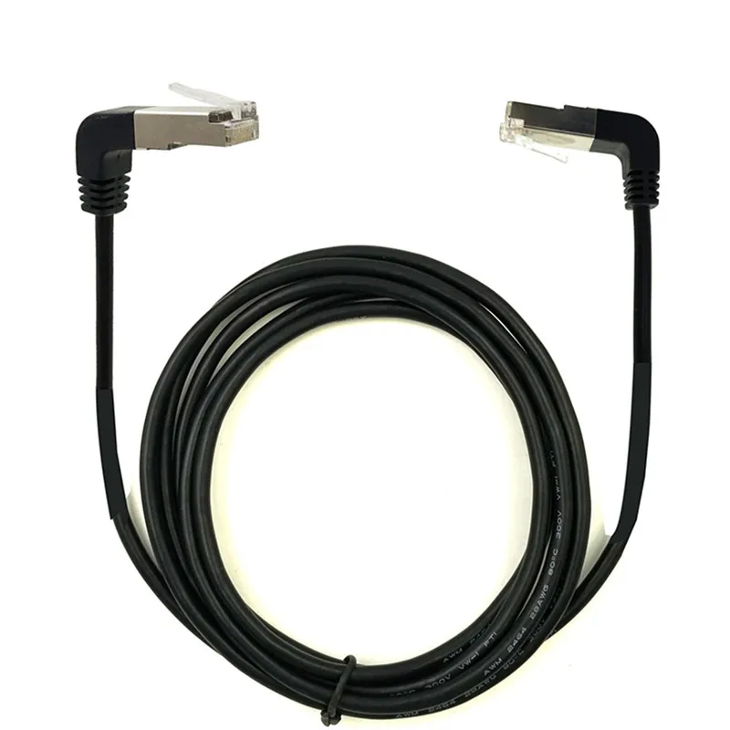 كابل شبكة إيثرنت RJ45 Lan سلك التصحيح 0.4 متر 1 متر 2 متر 3 متر 5 متر زاوية الكوع أسفل وأعلى بزاوية 90 درجة cat5e 8P8C FTP STP UTP Cat 5e