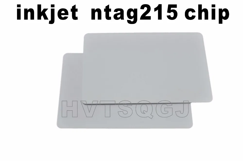 CR80 standard rfid 13.56mhz ntag215 inkjet printable blank pvc card writable NFC tag card for Epson or Canon printer