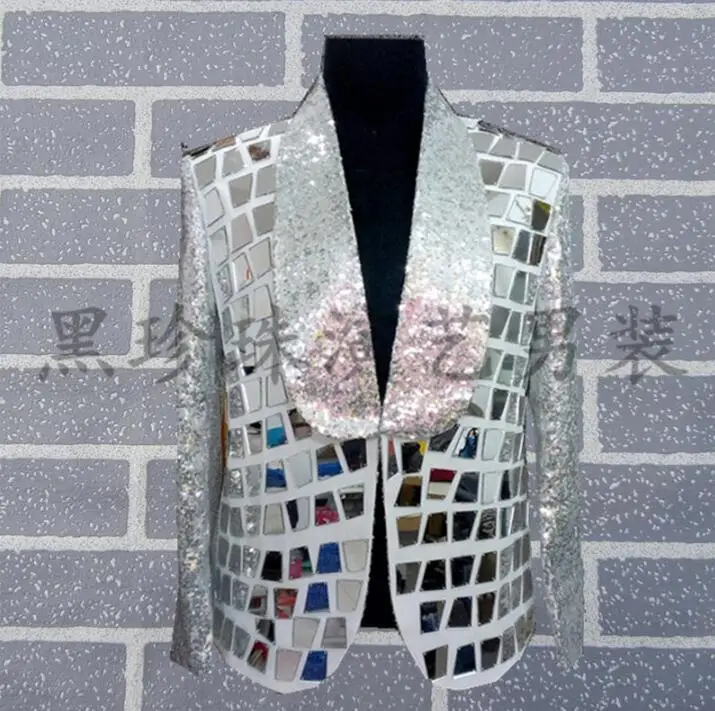 

White Men Suits Designs Masculino Homme Terno Stage Costumes For Singers Men Sequin Blazer Dance Clothes Star Style Dress Punk