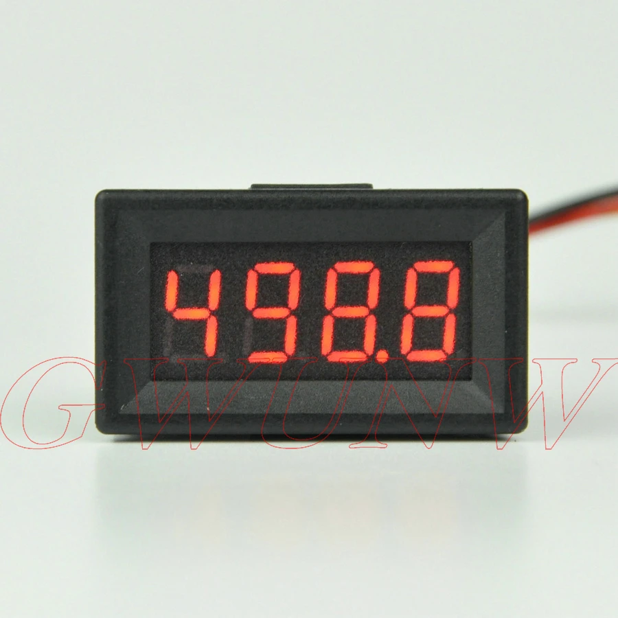 GWUNW BY436VK1 DC 10V 30V  33V 50V 100V 200V 500V 4 bit 0.36inch digital voltmeter  Panel Meter Voltage Tester Meter