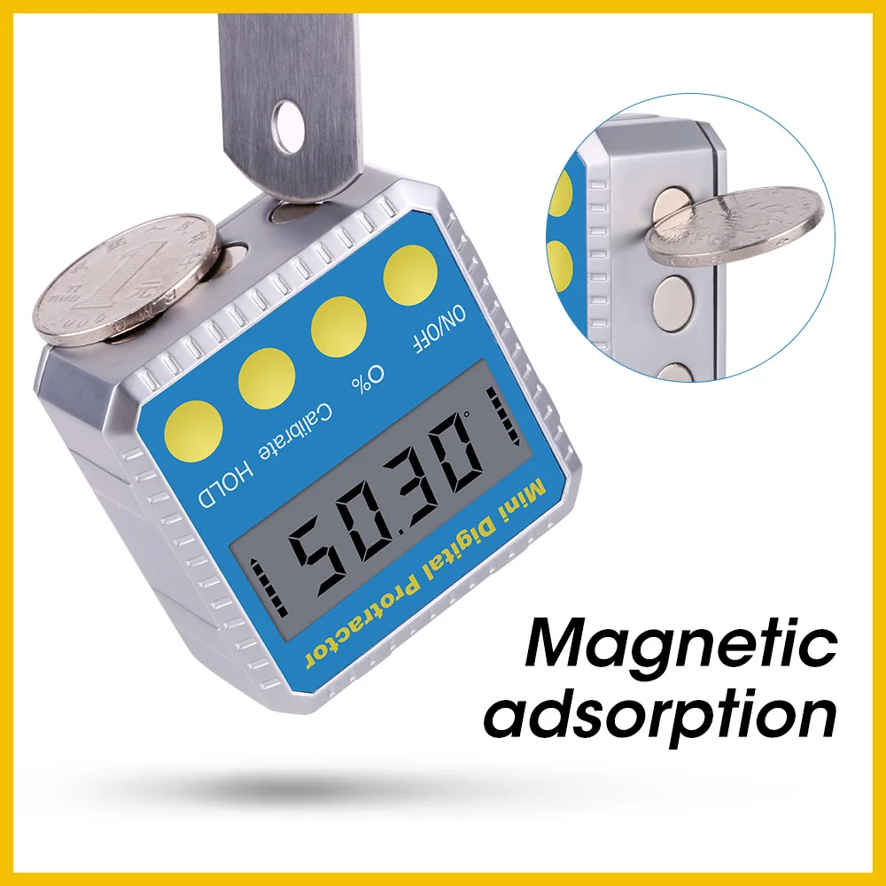 RZ Digital Protractor Inclinometer Tester Angle Finder Measure Bevel Goniometer 90 degrees Gauge Ruler MT2011 MT2010