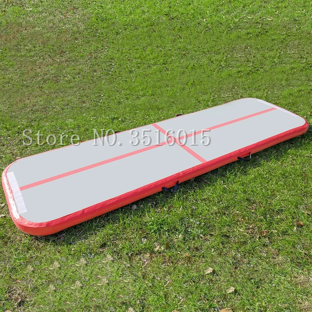 จัดส่งฟรี 10ft * 3.3ft * 0.33ft Inflatable Air track ยิมนาสติก Tumbling Mat Inflatable Air ชั้นเสื่อออกกําลังกายฟรีปั๊ม