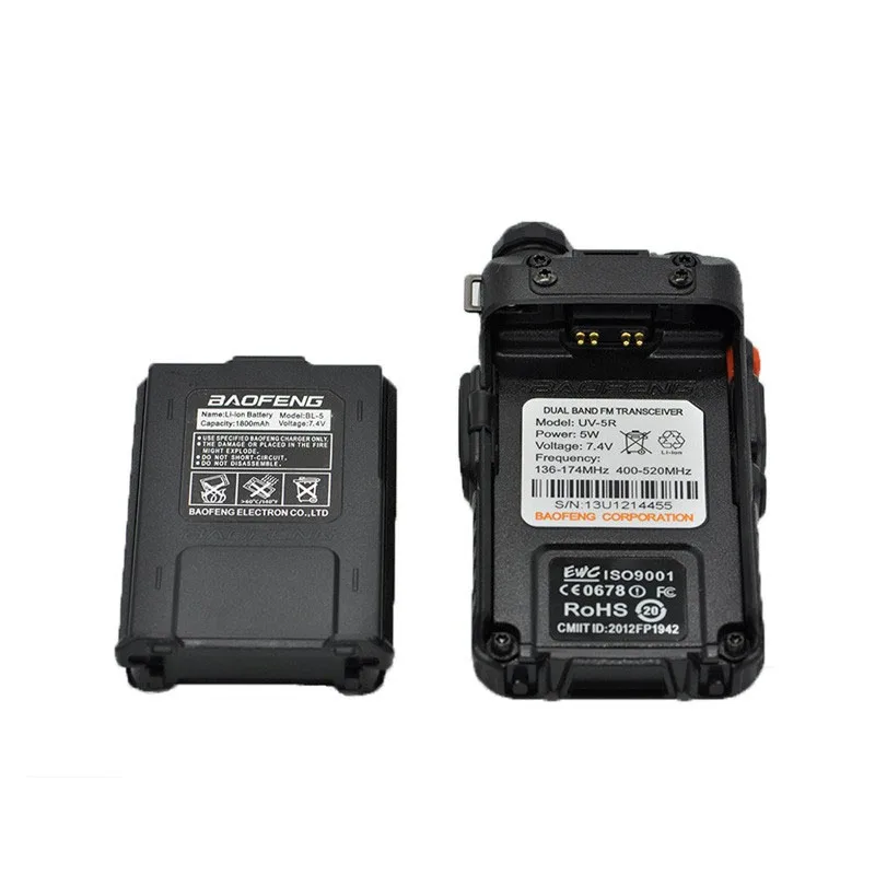 양방향 라디오 워키 토키 액세서리에 대 한 2pcs 1800/3800mAh 배터리 Baofeng Uv 5r 배터리 Uv-5ra uv-5re