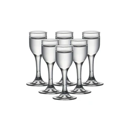 Set of 6pcs 0.3oz/0.5oz Handmade Blown Lead-Free Chinese BAIJIU Mini Shot Glasses for Bar Spirits White Liquor Drinks 10ml/15ml