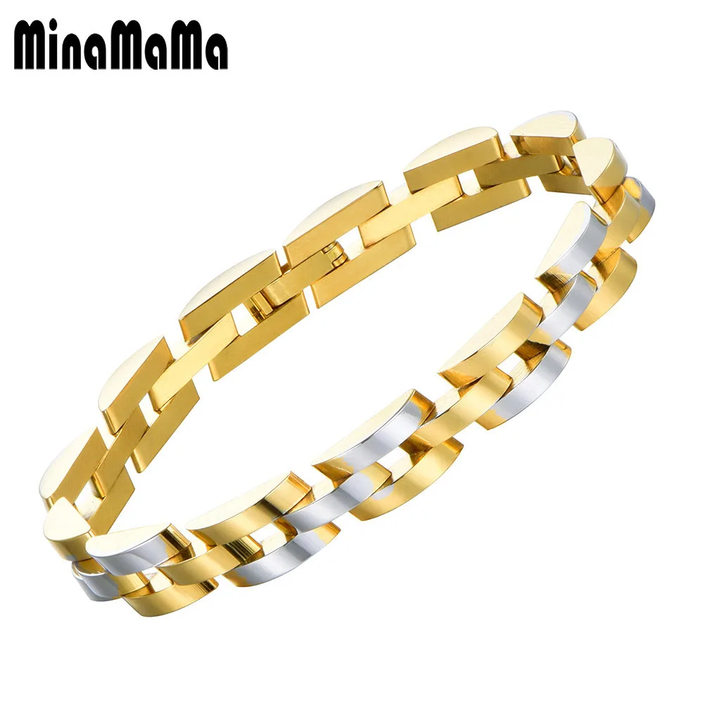 New Style Gold Color Copper Bicycle Chains Bracelets for Women Men Geometric Bracelets Fashion Jewelry Gifts