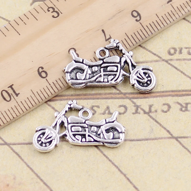 

10pcs Charms Motorcycle Scooter Autocycle 14x25mm Tibetan Bronze Silver Color Pendants Antique Jewelry Making DIY Handmade Craft