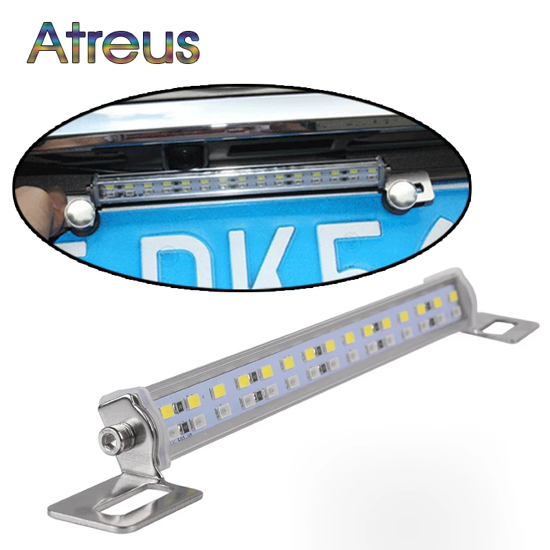 Atreus Car LED License plate lights 12V For Toyota corolla Honda civic Nissan qashqai Peugeot 206 307 Citroen c4 c5 accessories