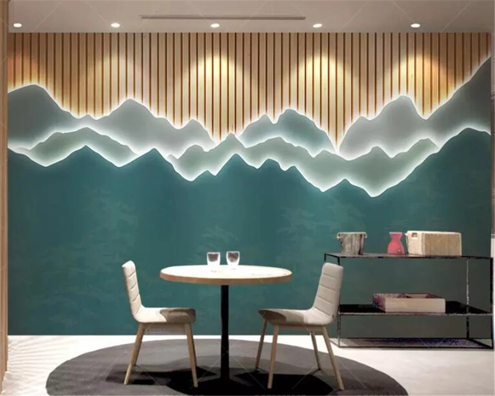 

beibehang Custom wallpaper 3d murals elegant three-dimensional light new Chinese wood grain TV background wall paper 3d mural