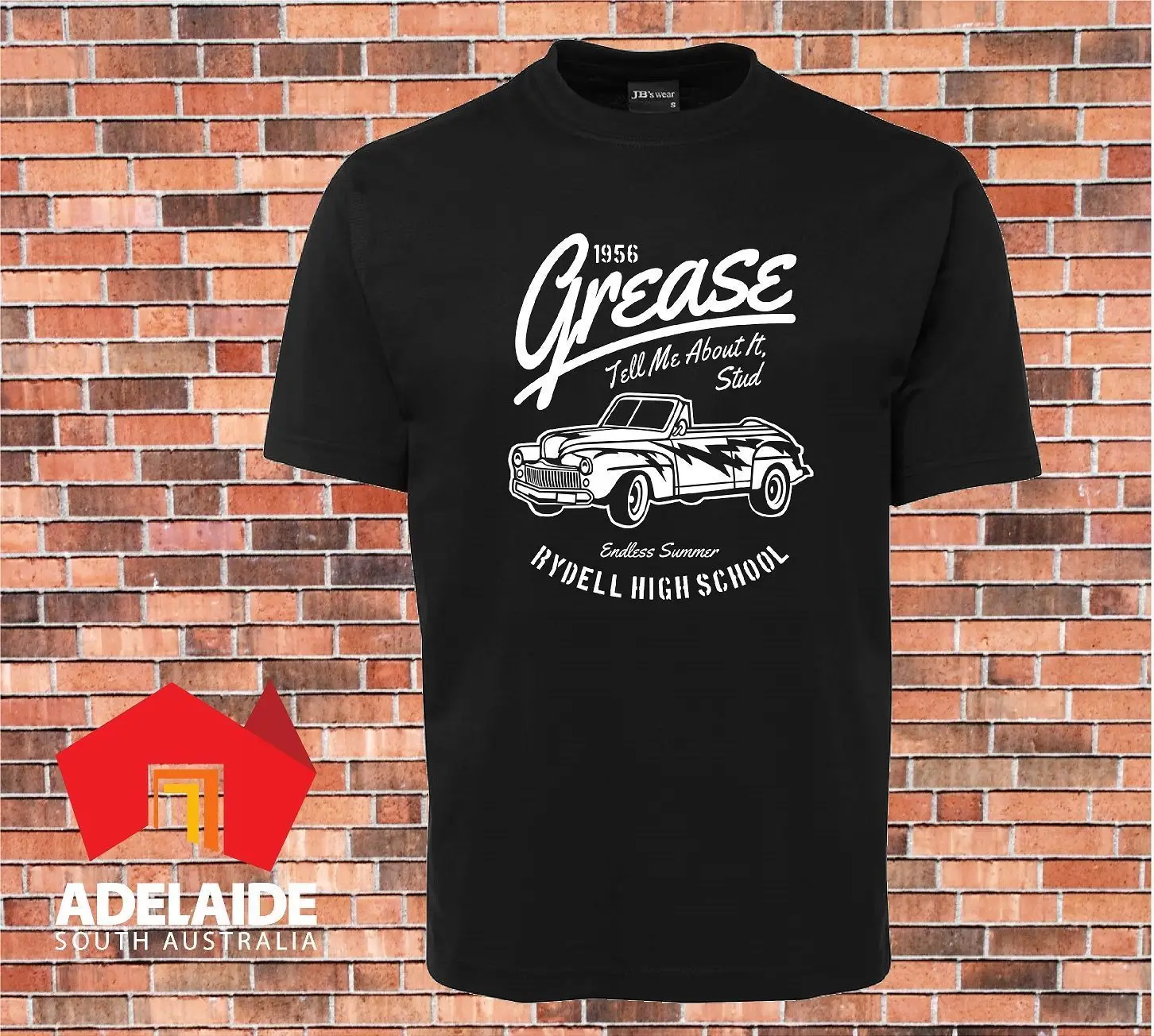 2019 Hot sale Fashion summer style Cool Retro T-shirt Grease 1956 Rydell High School Classic Movie New Design Tee shirt