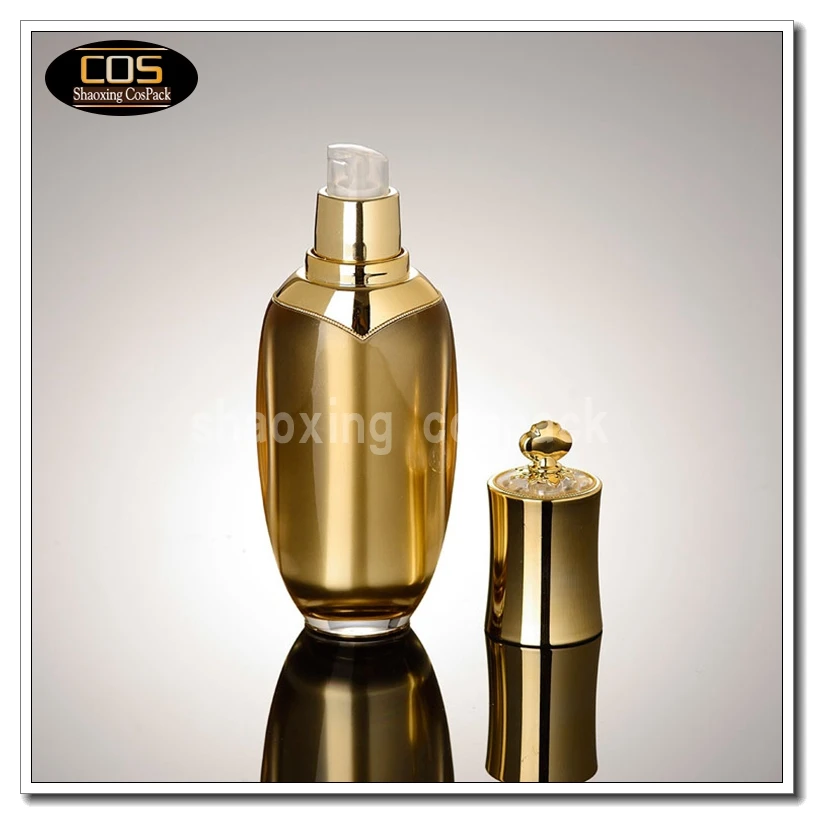 

50pcs LA201 50ml gold empty cosmetic bottles, acrylic bottle packaging 50ml gold, wholesale 50ml acrylic cosmetic bottles