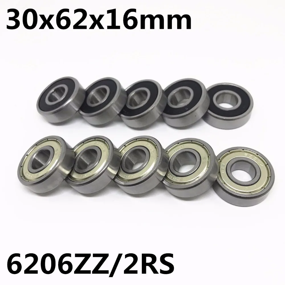 1pcs 6206ZZ 6206-2RS Ball Bearing 30x60x16mm Deep Groove Ball Bearing High Quality 6206Z 6206RS