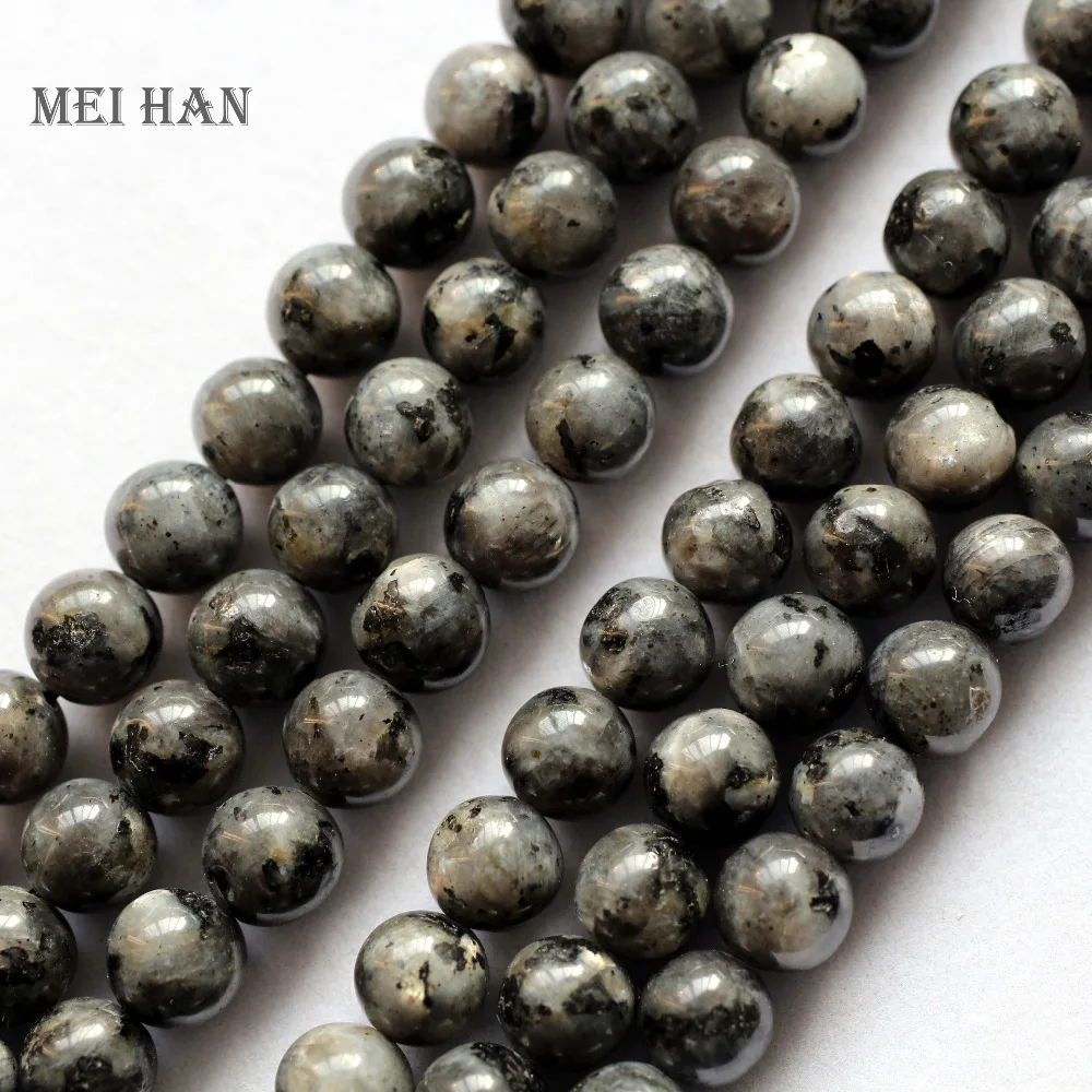 Miehan (Free Shipping) charms 8 &10mm Natural larvikite labradorite stone smooth round  loose beads for bracelet DIY making