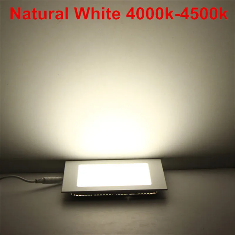 LED Downlight Recessed Kitchen Bathroom Lamp 85-265V 25W Round/Square LED Ceiling Panel light Warm/Natural/Cool White Free ship