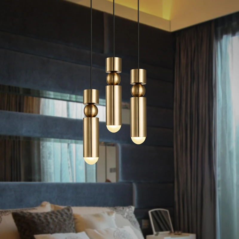 

Modern Simple Designer Bullet Pendant Lights Single Creative Art Hanglamp Bedside Restaurant Corridor Aisle Suspension Luminaria