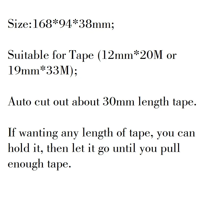 MIRUI Auto Tape Dispenser Suitable for Tape<20mm Well Design Hand-held Tape Dispenser Cutter Dispensador Cinta Adhesiva