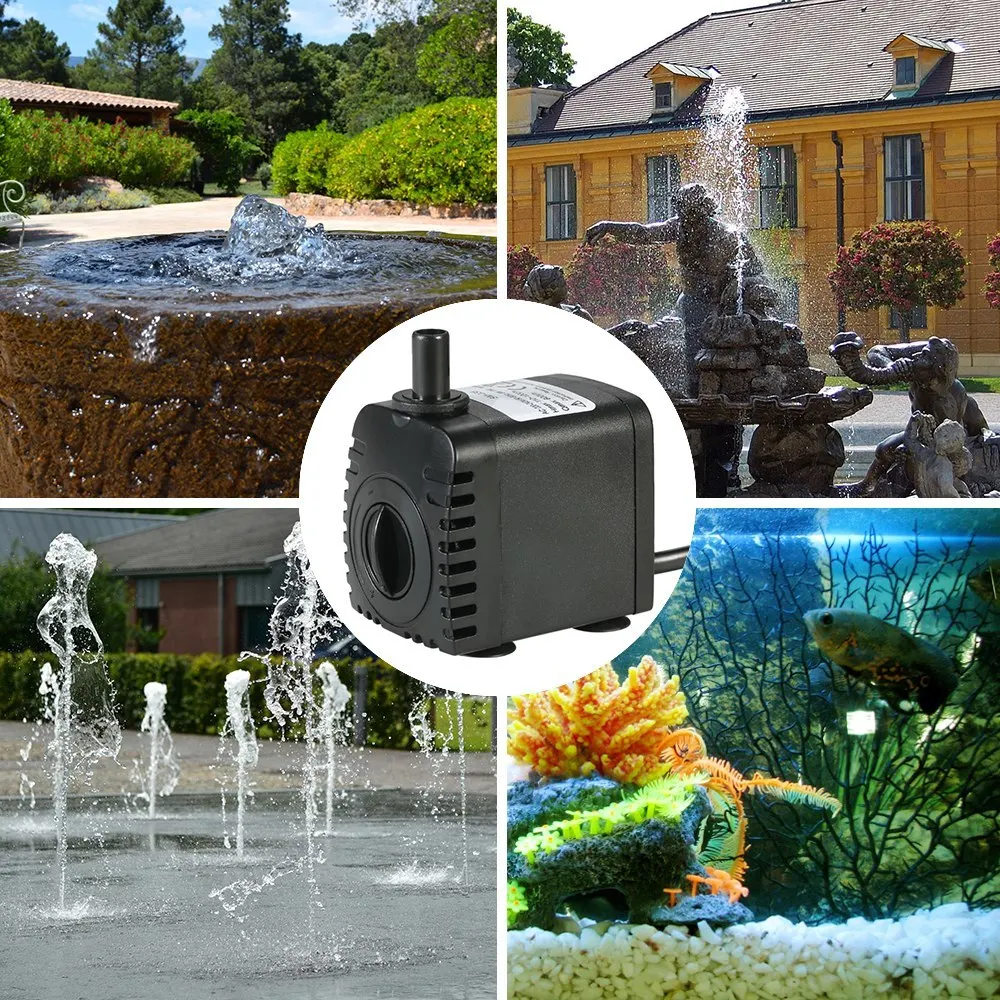 600L/H 8W Water Pump Submersible Pump For Aquarium Fountain Pond Pump Fish Tank Garden Pond Pumps Fountain Mini Pomp 110-240V 4W