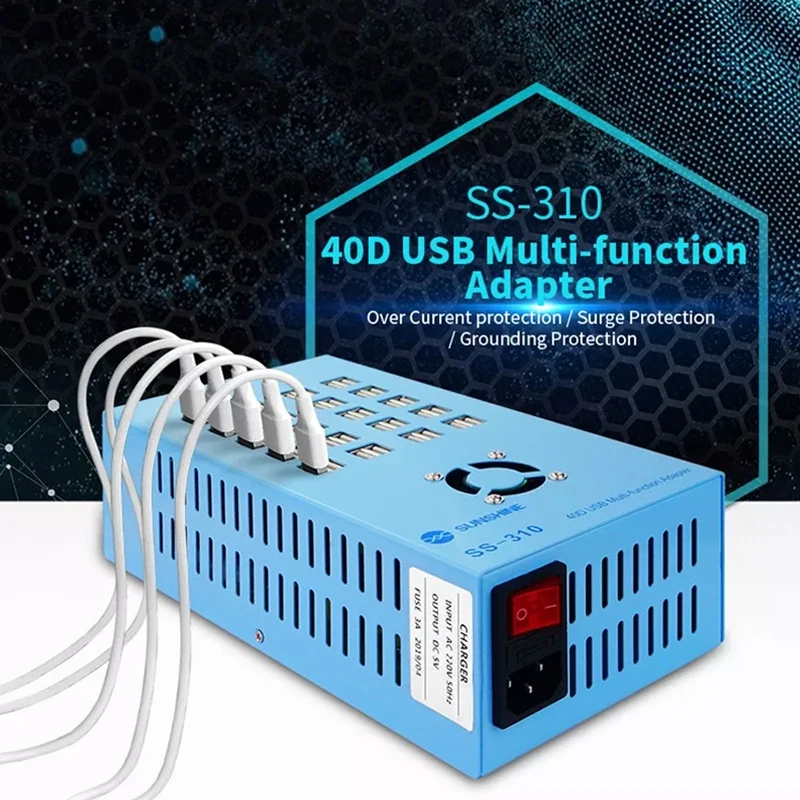 SUNSHINE SS-310 40D Multi-function charger Intercalation Universal mobile phone Tablet iPad charger