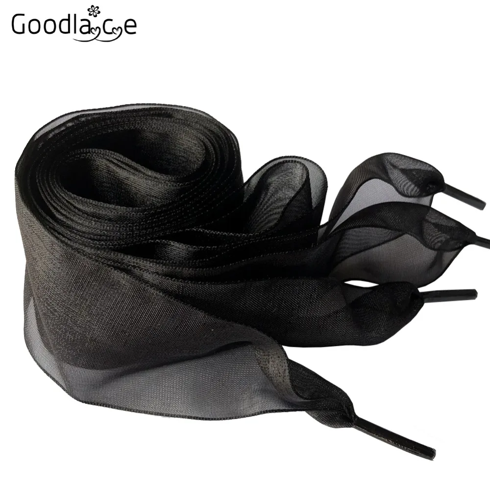 Cordones de gasa de 4cm de ancho, cinta plana para zapatos deportivos, 140cm/55 pulgadas