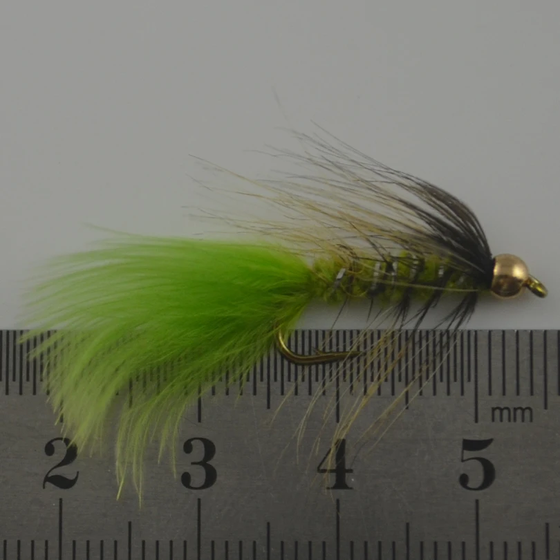 MNFT 10PCS/Pack Goldhead Trout Fishing Flies, Fishing Lures, Size 10# Barbed Hooks - Bead Head Fishing Flies