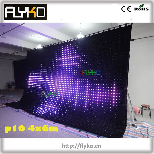 P10 Starlight led display 6m wide by 4m hight with 2400pcs lamps and PC controller