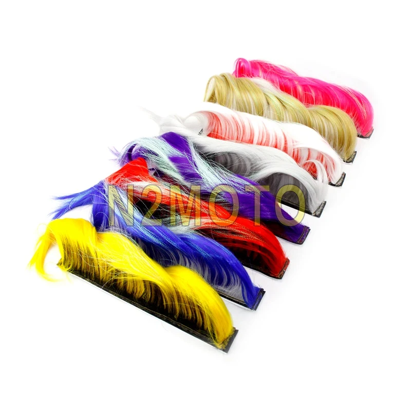 1 x Motocross Racing Bike Mohawk Helmet Hair Punk Style Motorcycle Skateboard Outdoor ATV Street Off Road Feather Decoration