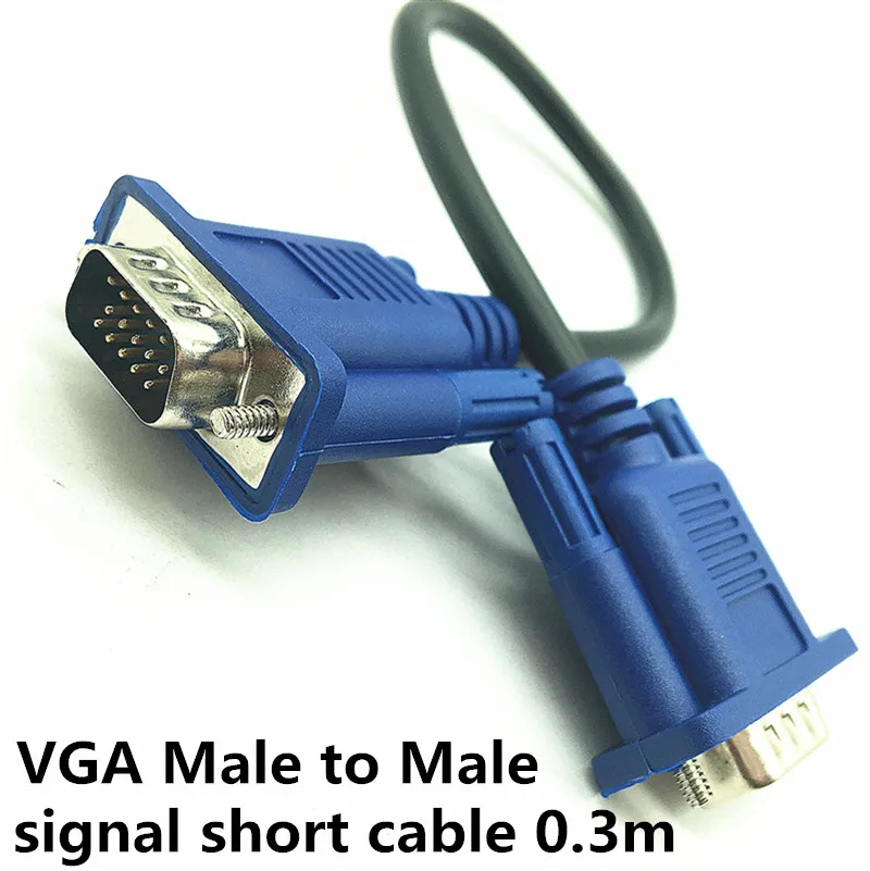 30cm 50cm VGA Cable Male to MaleBraided Shielding High Premium HDTV VGA computer tv display signal short cable 0.3m/0.5m